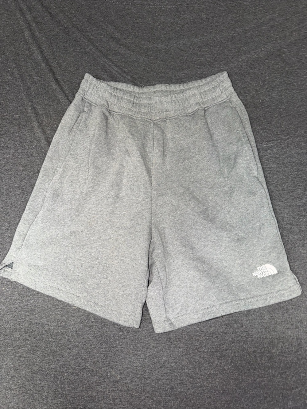 The North Face Men's Gray Fleece Shorts - Comfortable Everyday Wear Size XS